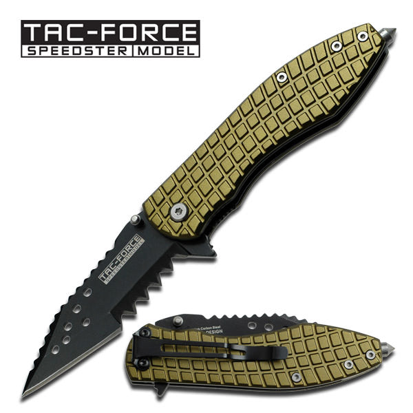 Green Mutilator Spring Assisted Opening Pocket Knife - 4 Inch - TOPHATTER'S ARMORY DEALS