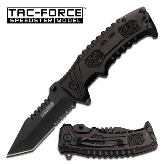 All Black Combat Spring Assisted Folding Pocket Knife