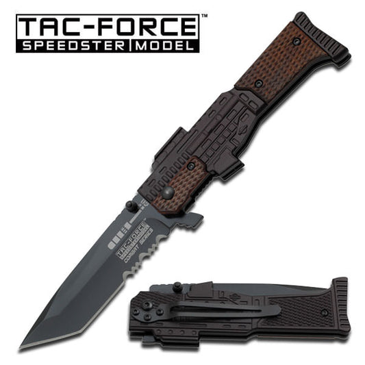 Rifle Shape Combat Series Spring Assist Opening Knife 3MM Thick Blade