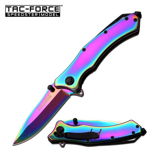 Tac-Force Speedster Assisted Opening Knife Rainbow