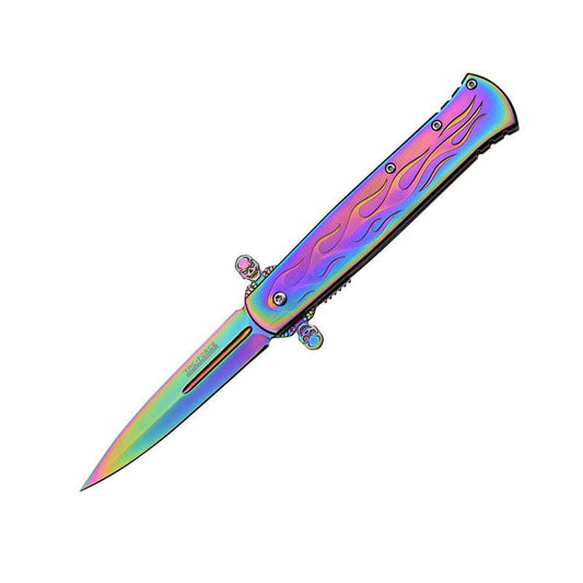 Tac Force Full Rainbow 5 Inches Spring Assisted Opening Knife