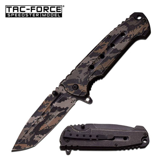 Tac-Force 4.75 Inch Closed Laser Digital Camo Spring Assisted Opening Knife