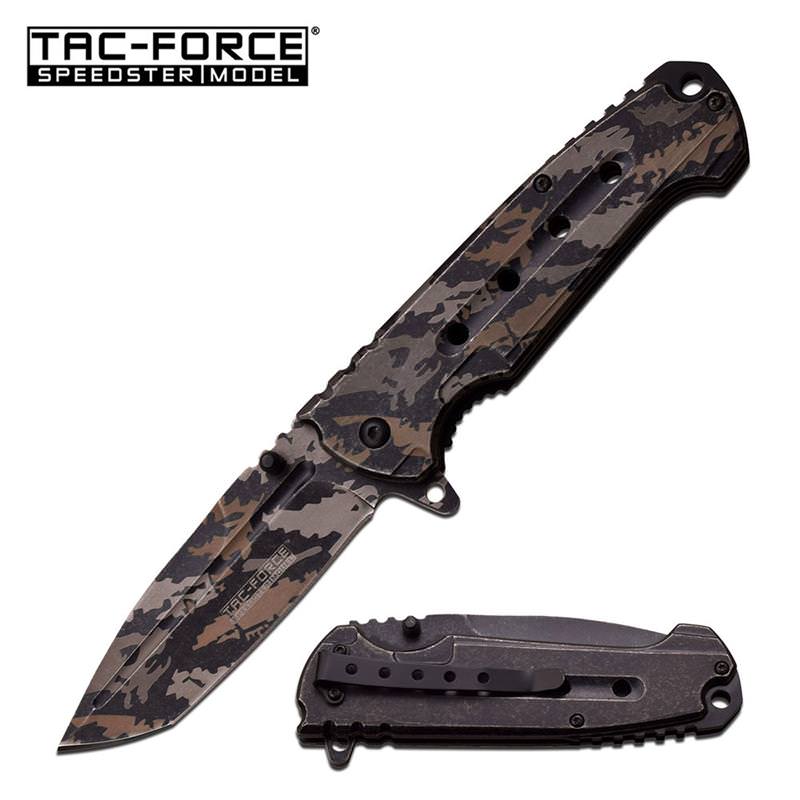 Tac-Force 4.75 Inch Closed Laser Digital Camo Spring Assisted Opening Knife - TOPHATTER'S ARMORY DEALS