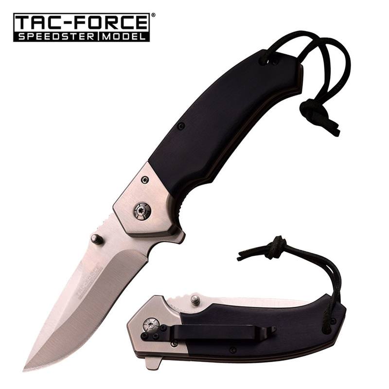 Tac Force Black Wood Tactical Blade Hunter Assisted Open Knife