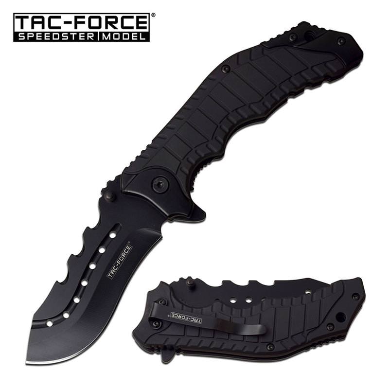 8.25" Black Tactical Survival Spring Assisted Open Folding Pocket Knife