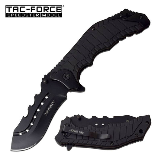8.25" Black Tactical Survival Spring Assisted Open Folding Pocket Knife