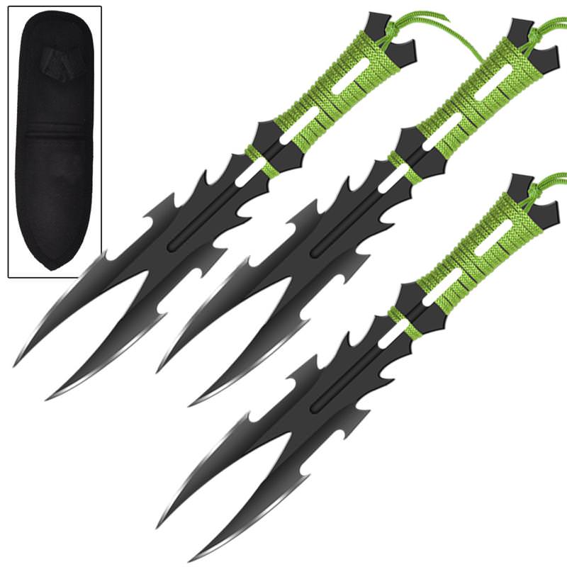 Dark Nexus 3 Piece Stainless Steel Aerodynamic Throwing Target Knife Set