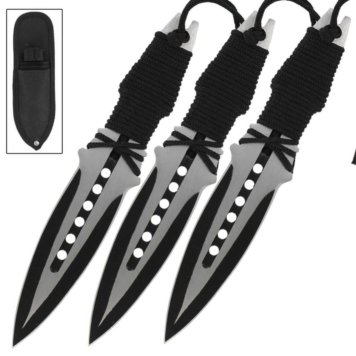 3 Piece 7.5" Double Edged Throwing Knife Set - TOPHATTER'S ARMORY DEALS