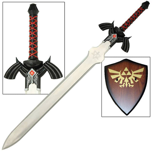 Dark Link Shadow Legend of Zelda Master Sword with Plaque