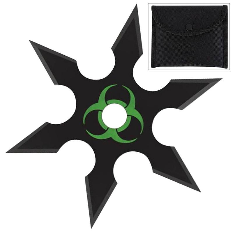 Zombie Genocide 6 Point Throwing Star Black - TOPHATTER'S ARMORY DEALS