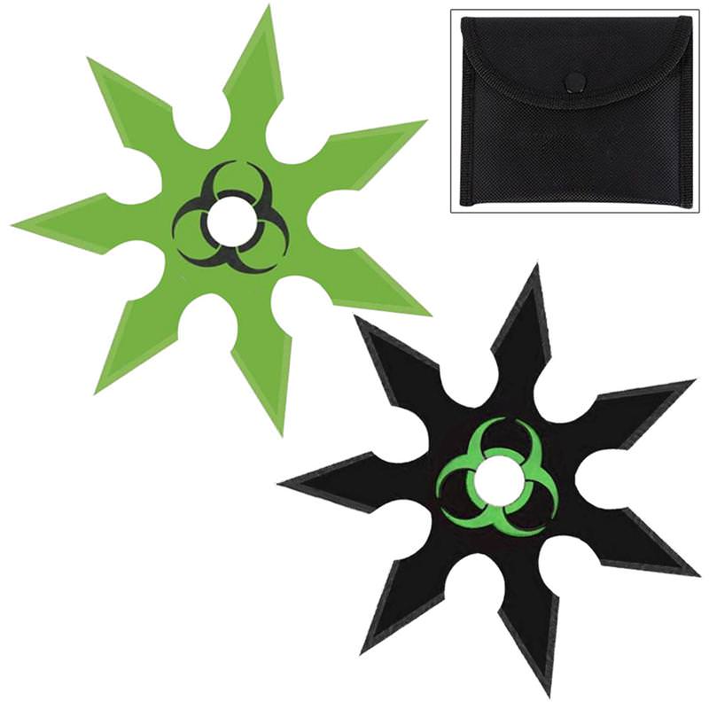 Zombie Genocide 7 Point Throwing Star 2 Piece Set - TOPHATTER'S ARMORY DEALS