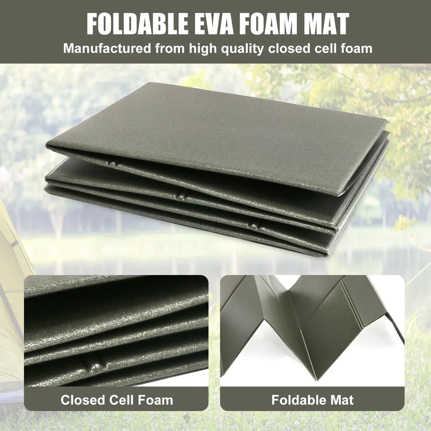 Tactical Foldable Sleeping Mat Waterproof for Outdoors
