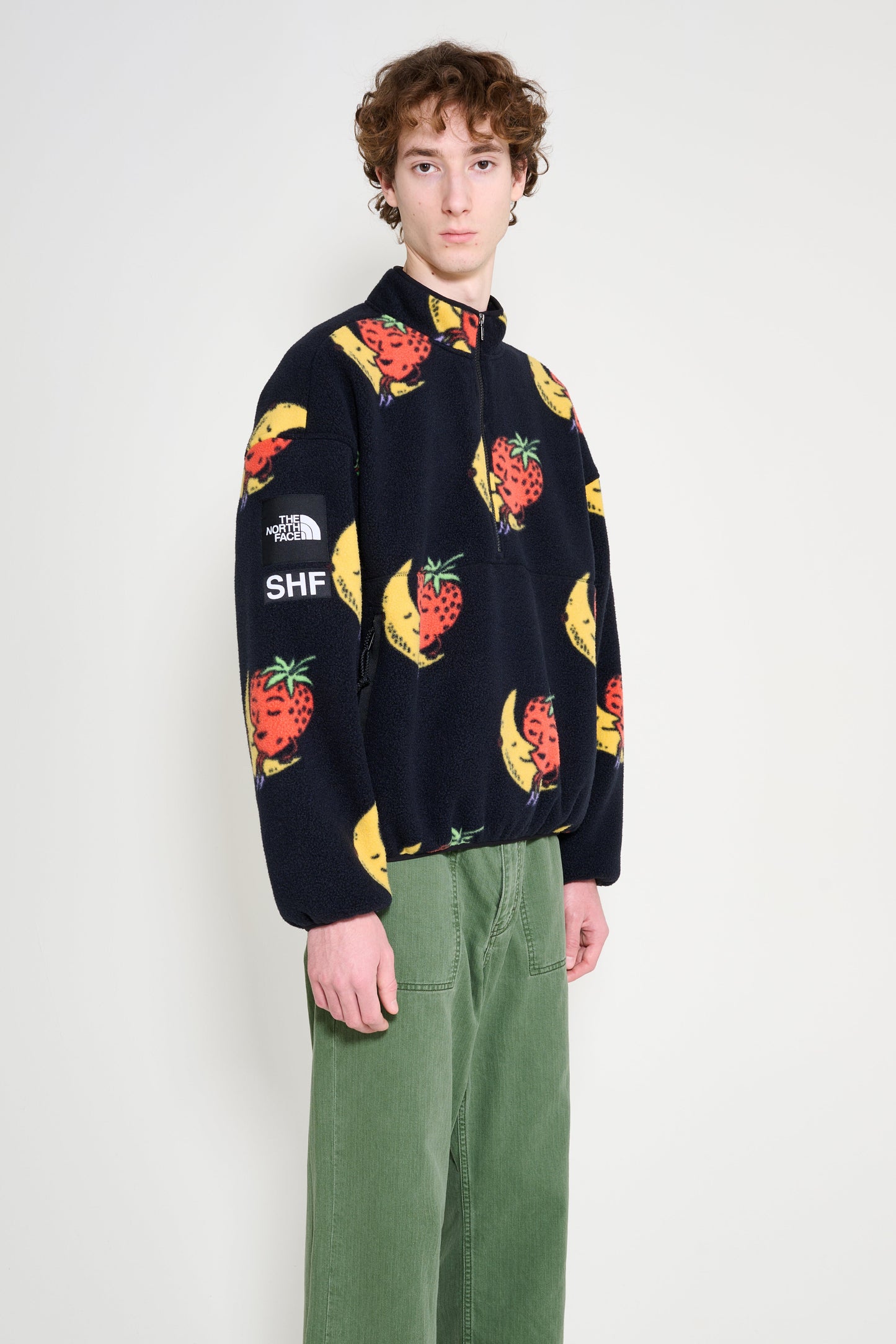 The North Face x Sky High Farm Fleece Half Zip TNF Black Strawberry