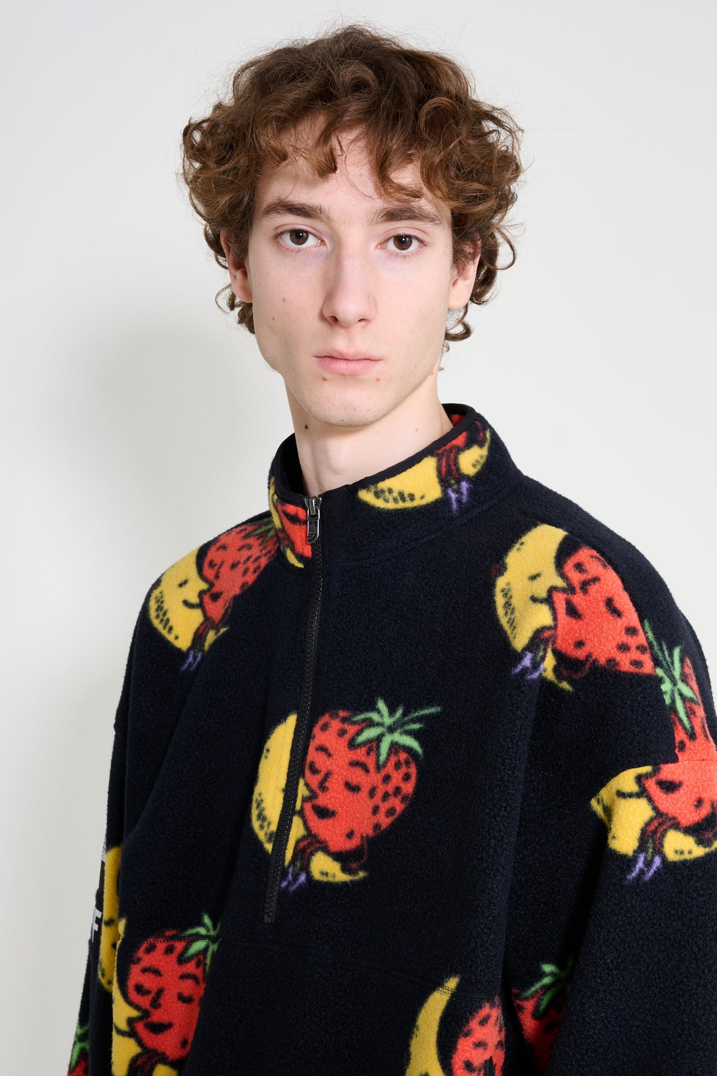 The North Face x Sky High Farm Fleece Half Zip TNF Black Strawberry