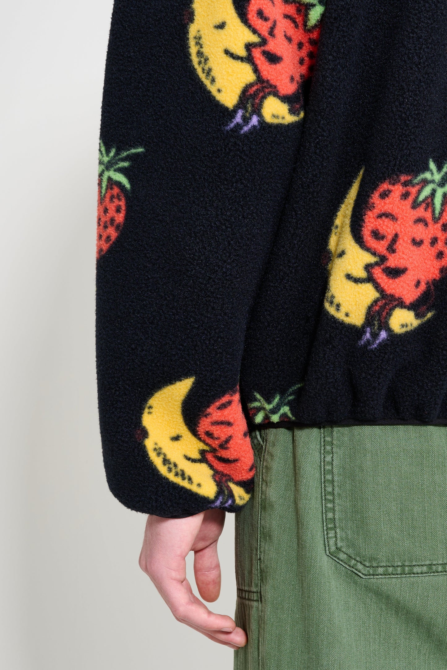The North Face x Sky High Farm Fleece Half Zip TNF Black Strawberry