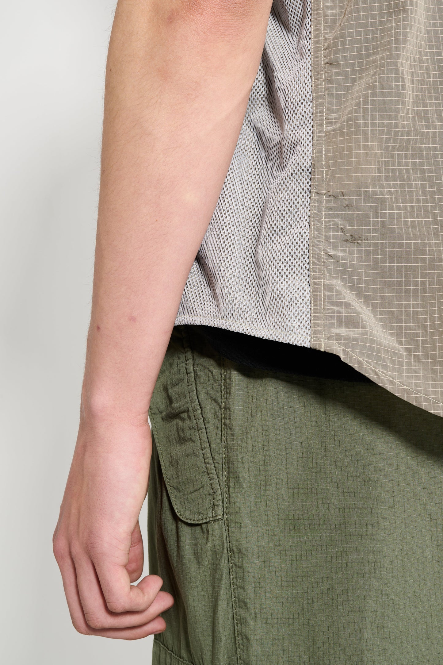 The North Face Fabric Mix Short Sleeve Shirt Gravel
