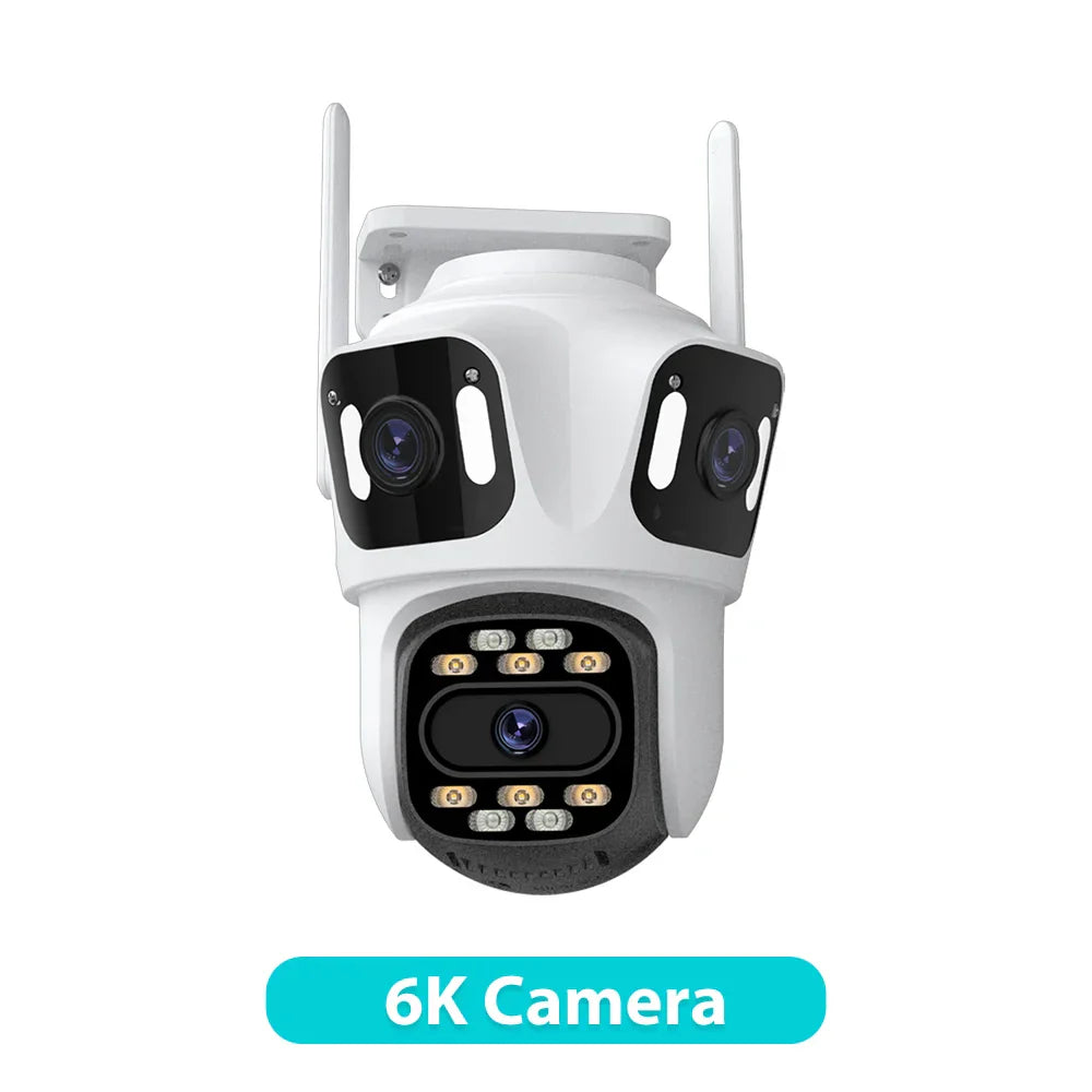 Three Lens 6K HD Outdoor WiFi Security Camera