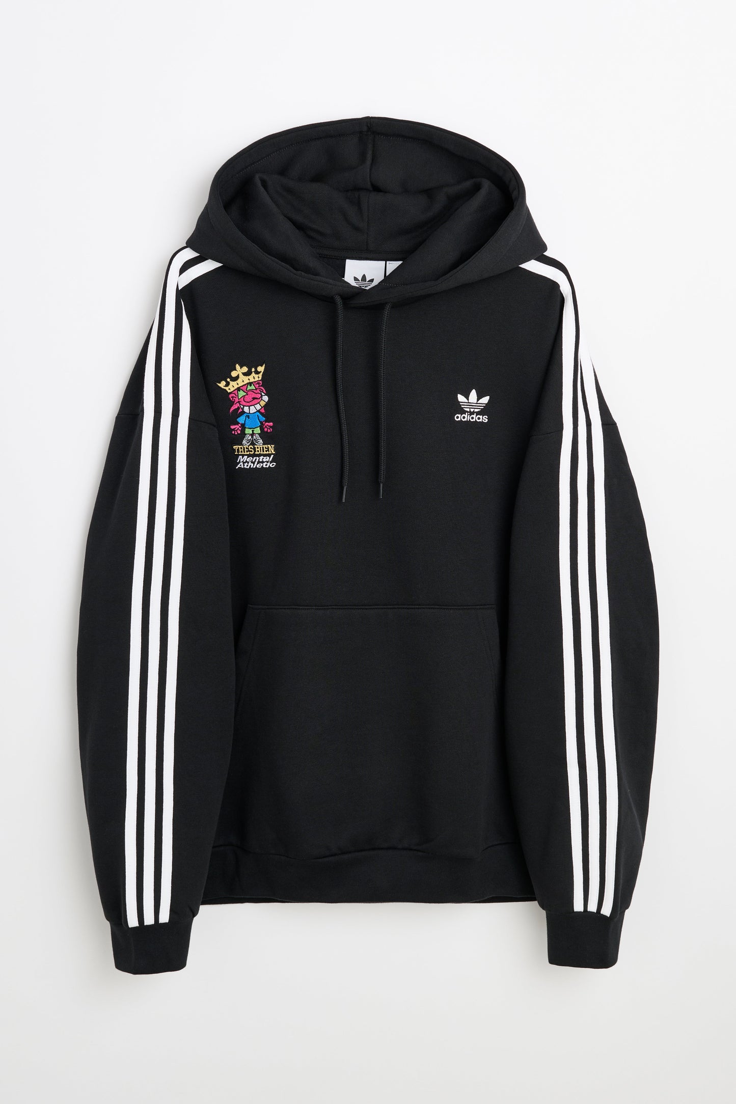 adidas x TRÈS BIEN x Mental Athletic Adicolor Baggy Fit Hoodie Black
