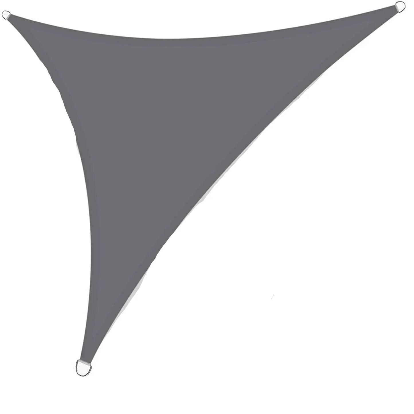 Premium Triangle Sun Shade Sail with Ropes (Grey)