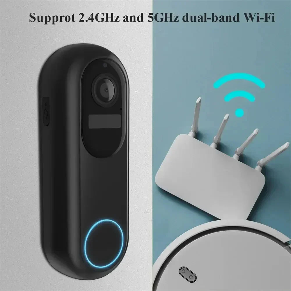Smart Video Doorbell Wireless Waterproof Night Vision (1080P)