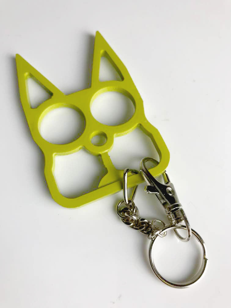 Cat Self Defense Knuckle Key Chain - Golden - TOPHATTER'S ARMORY DEALS