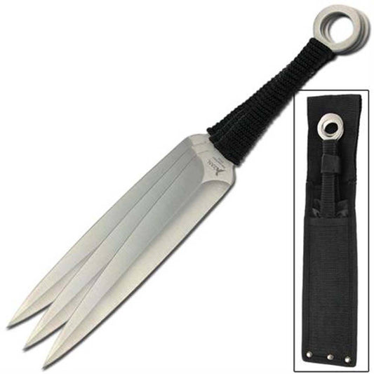 3PC 12" Ninja Tactical Combat Naruto Kunai Throwing Knife Set