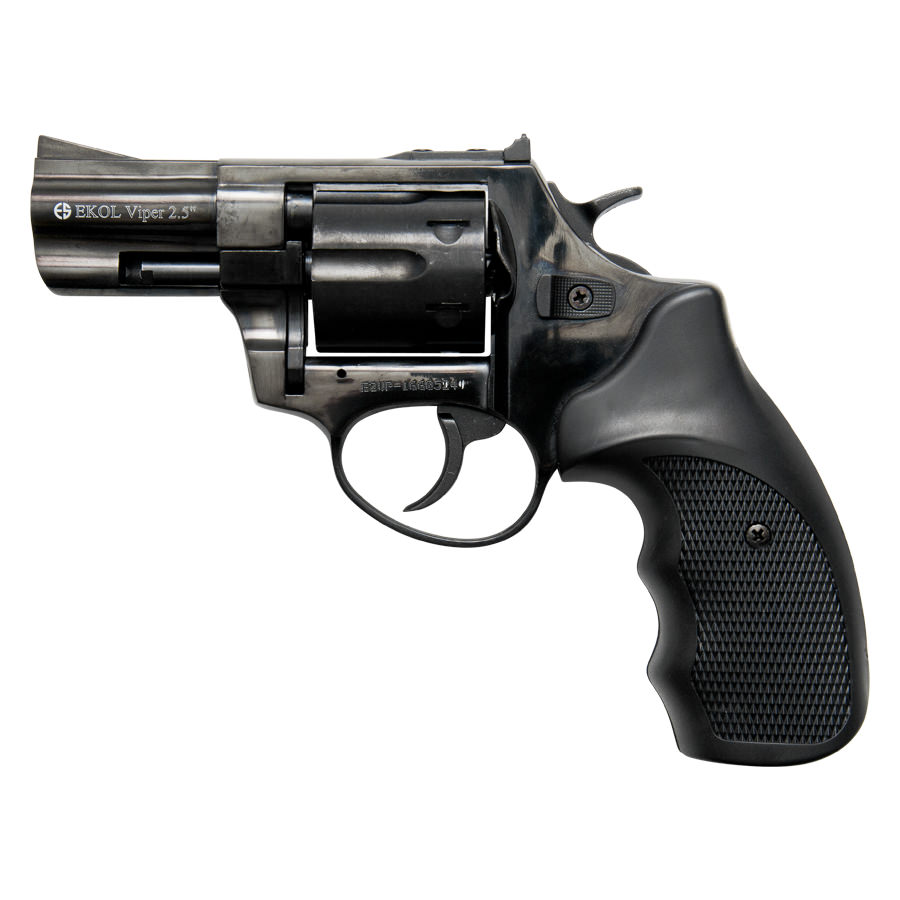 Viper 2.5 Inch Barrel 6MM Blank Firing Revolver Black Finish