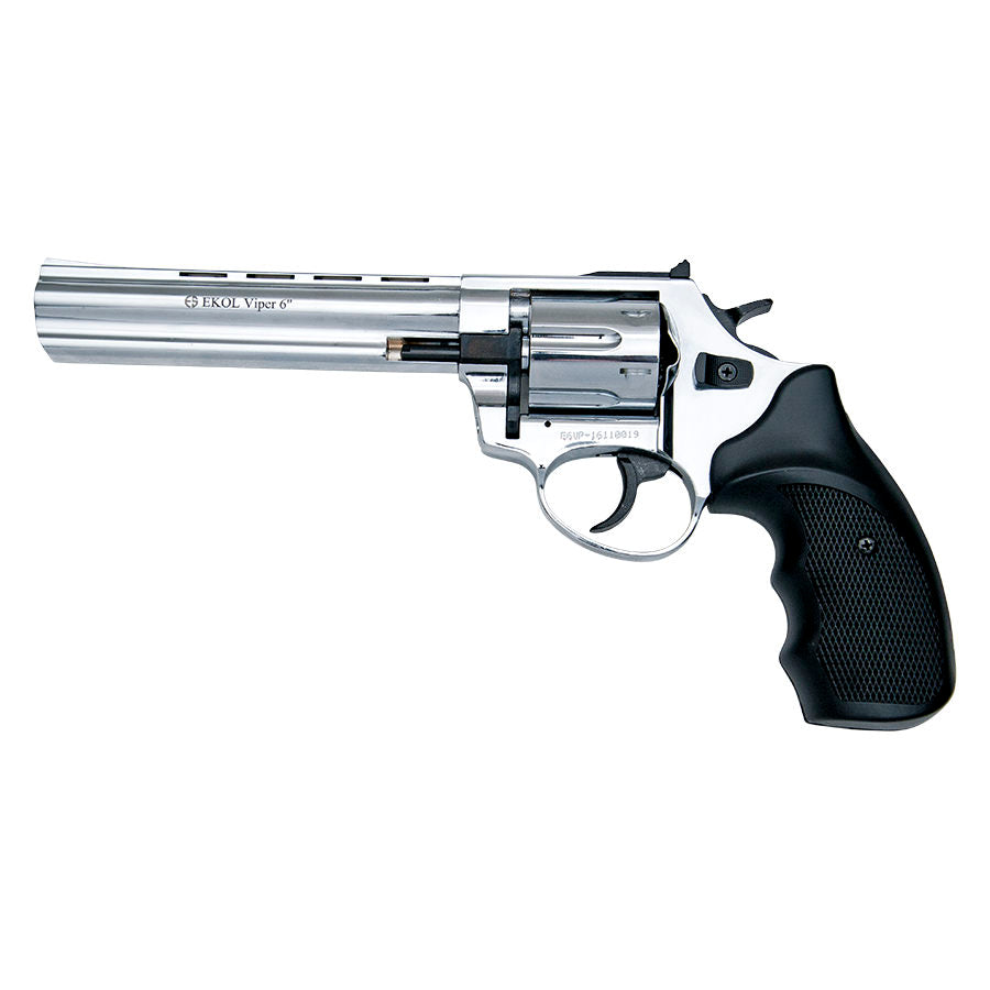 Viper 6 Inch Barrel 9MM Blank Firing Revolver Chrome Finish - TOPHATTER'S ARMORY DEALS