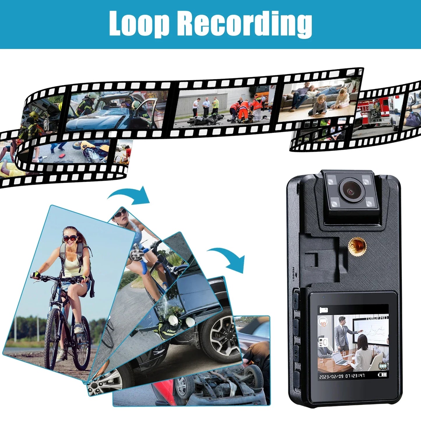 Full 1080P HD Mini Camera 3000mAh Sports Cam