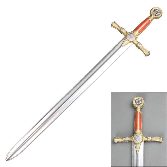40" Classic Masonic Foam Sword with Metallic Chrome Blade