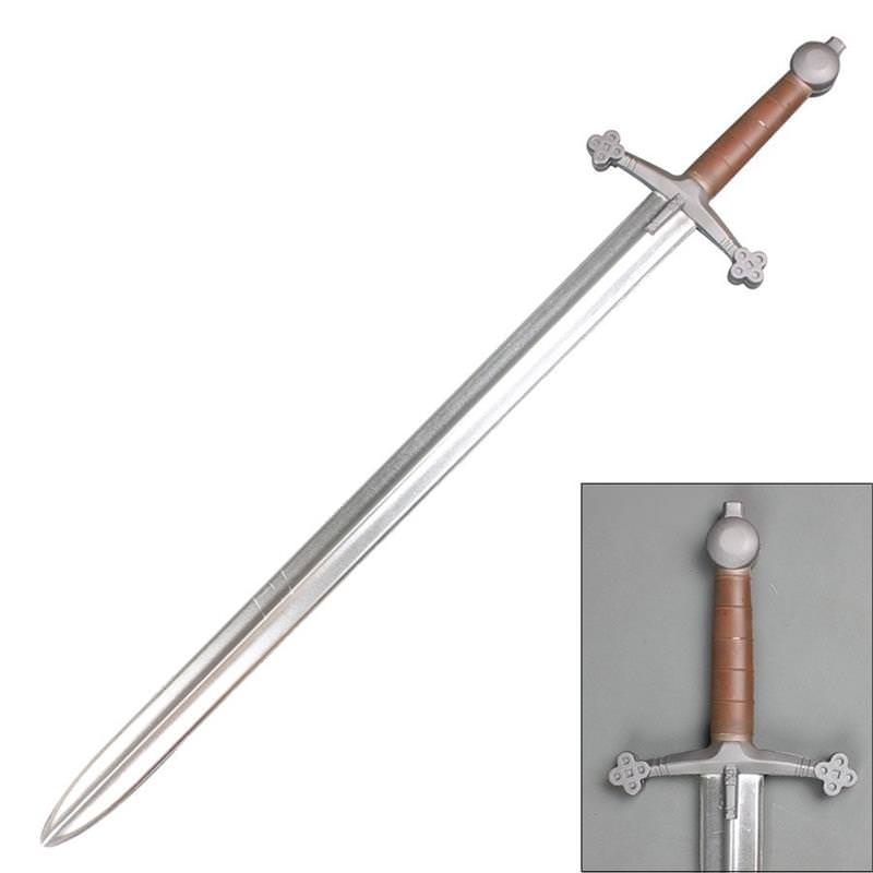 41" Medieval Scottish Claymore Cosplay Foam Sword Chrome Blade - TOPHATTER'S ARMORY DEALS