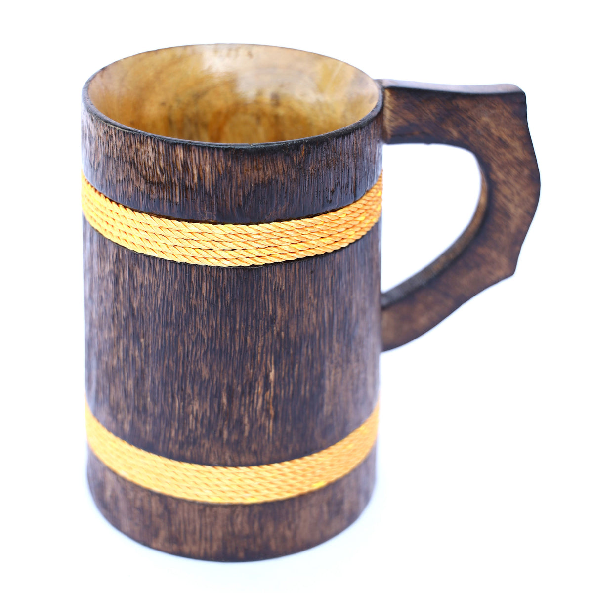 Handmade Ancient Rustic Wooden Mug Medieval Inspired Souvenir - TOPHATTER'S ARMORY DEALS