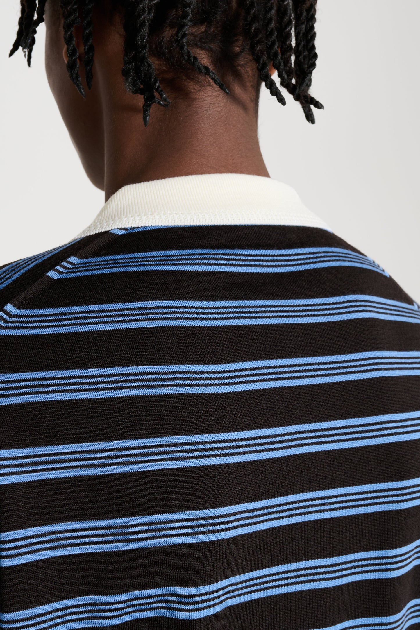 Wales Bonner Breeze Polo Dark Brown / Blue / Ivory
