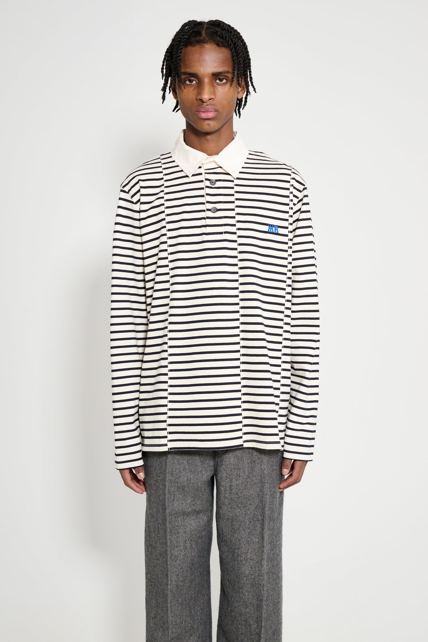 Wales Bonner City Polo Ivory / Navy