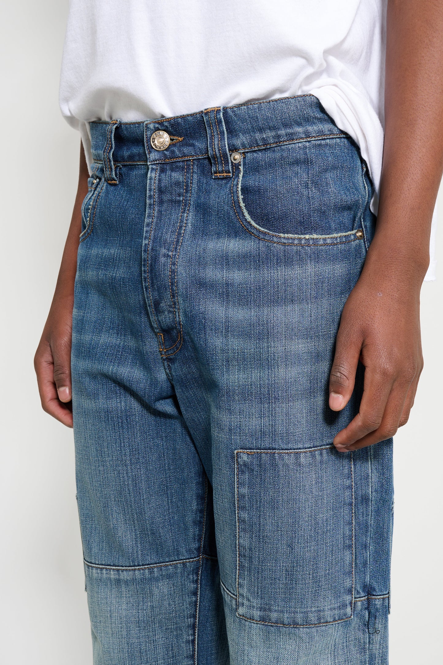 Wales Bonner Chance Denim Patched Blue Vintage Wash