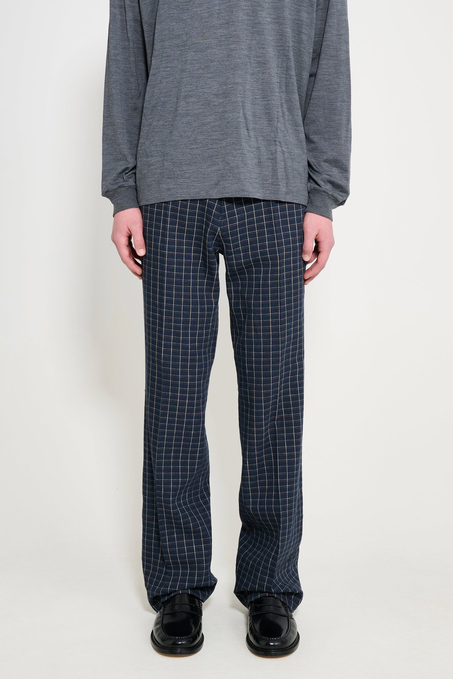 Wales Bonner London Trouser Navy / Ivory / Rust