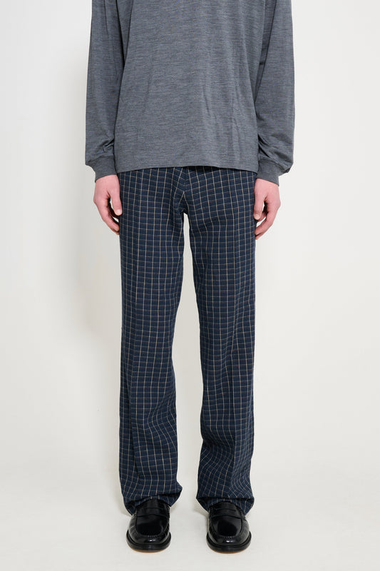 Wales Bonner London Trouser Navy / Ivory / Rust