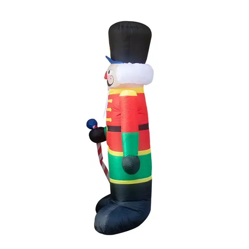 Walnut Soldier Christmas Decoration with LED Lights