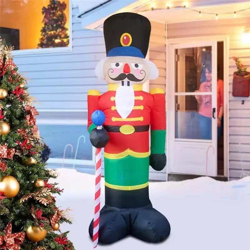 Walnut Soldier Christmas Decoration with LED Lights