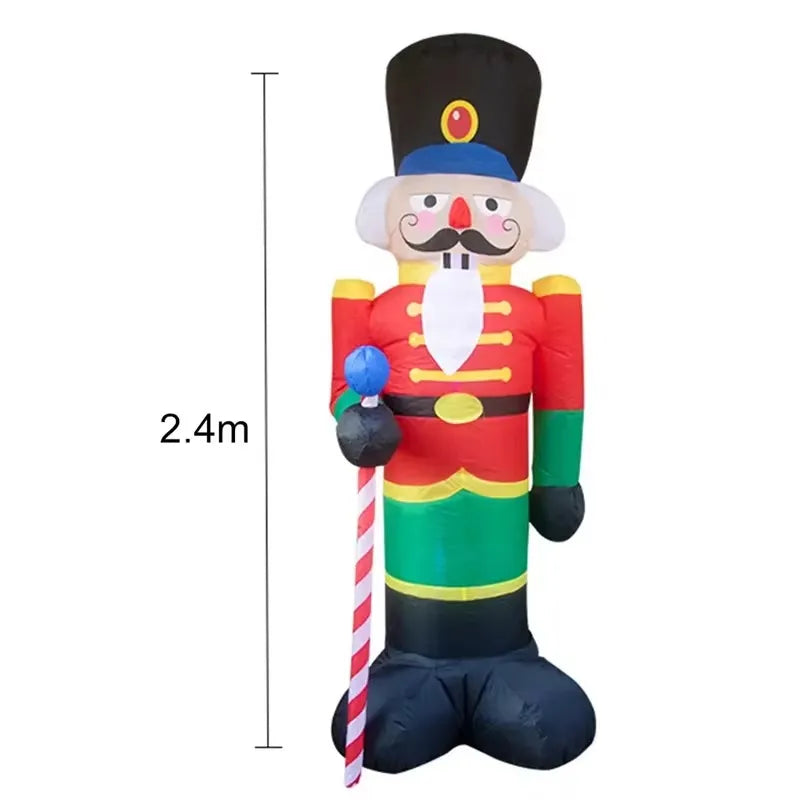Walnut Soldier Christmas Decoration with LED Lights