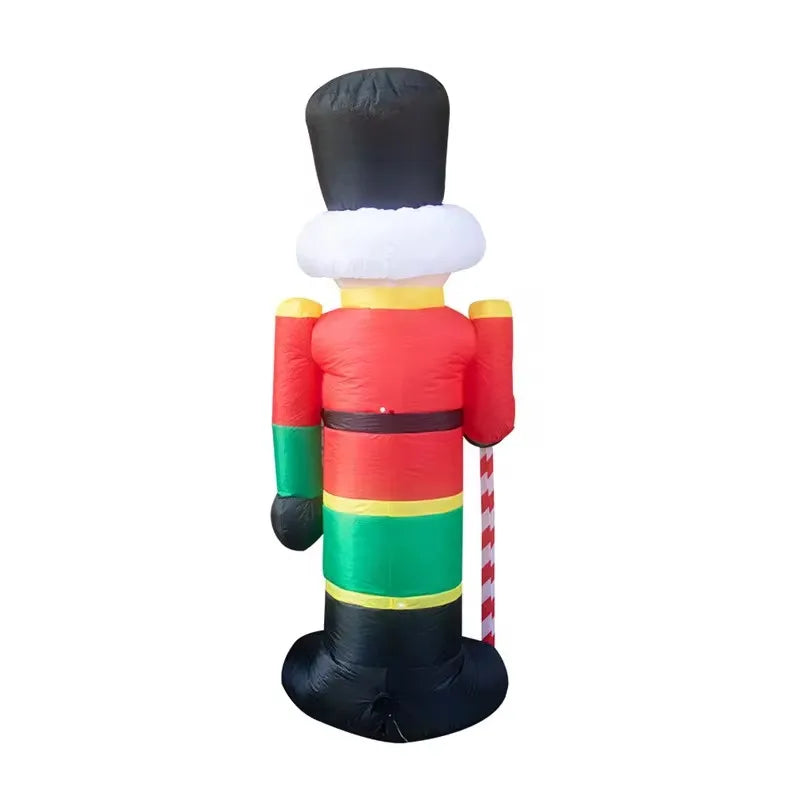 Walnut Soldier Christmas Decoration with LED Lights