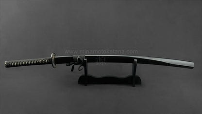 "Warrior's Rage" (Black) Hand Forged Katana In Clay Tempered 1060 HCS