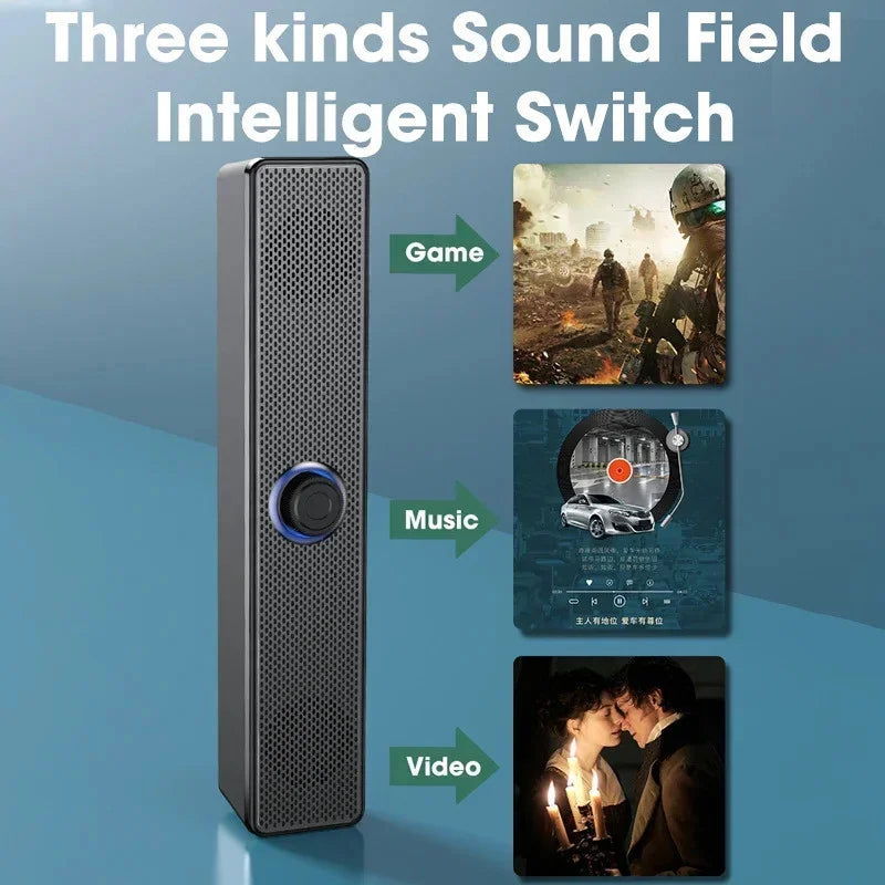 Wired Bluetooth Speaker USB Powered Soundbar