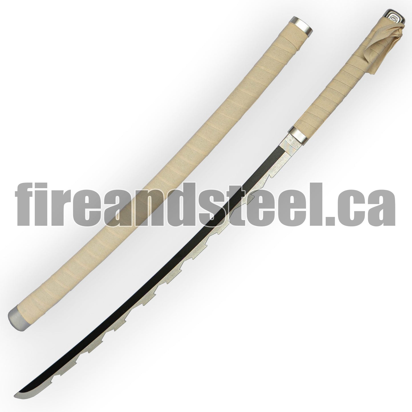Inosuke Hashibira's Indigo-Gray Nichirin Katana (Wood)
