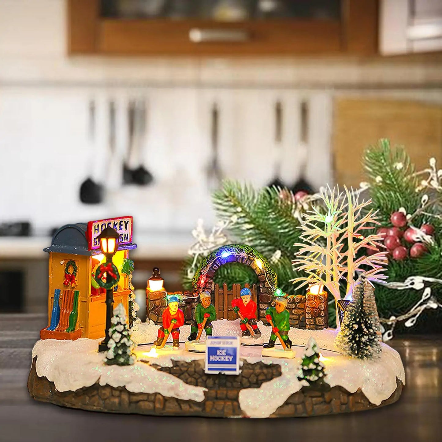 Christmas Music Luminous House with LED Lights