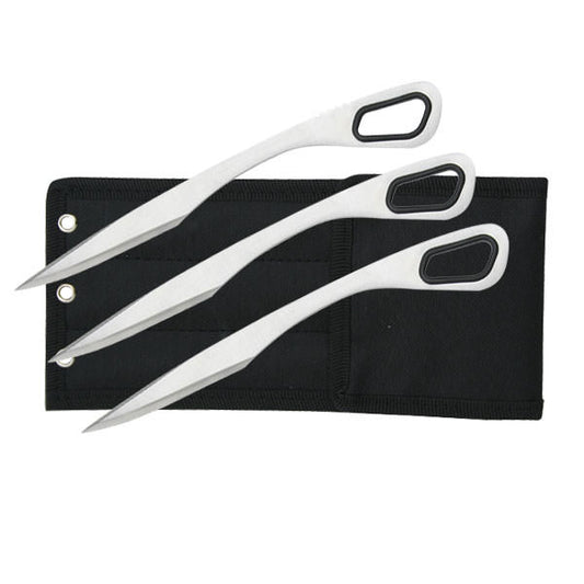 Thread The Needle 3 Pc Stainless Steel Throwing Knife Set 9 Inch
