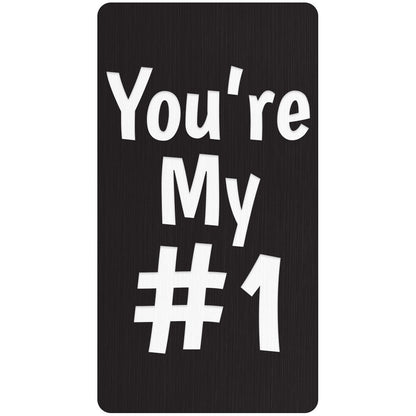 Custom Cane Engraving - Rectangle Black Anodized Aluminum - Valentine's Day Special