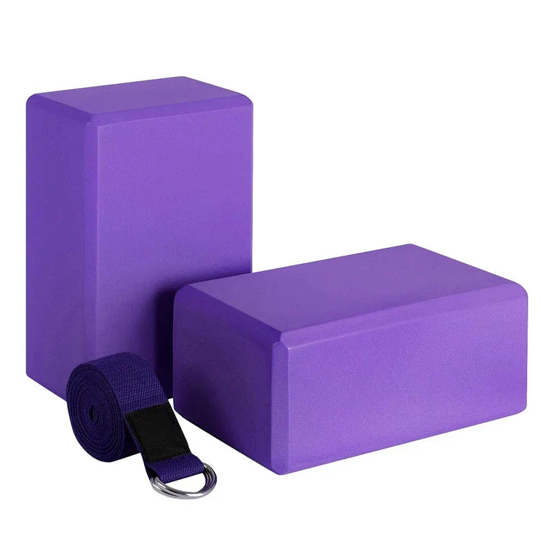 Yoga Block and Strap Set Soft Non-Slip Foam