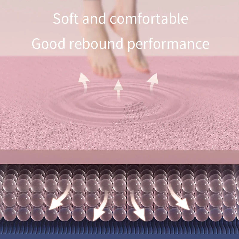 Double-Sided Non-Slip TPE Yoga Mat with Strap