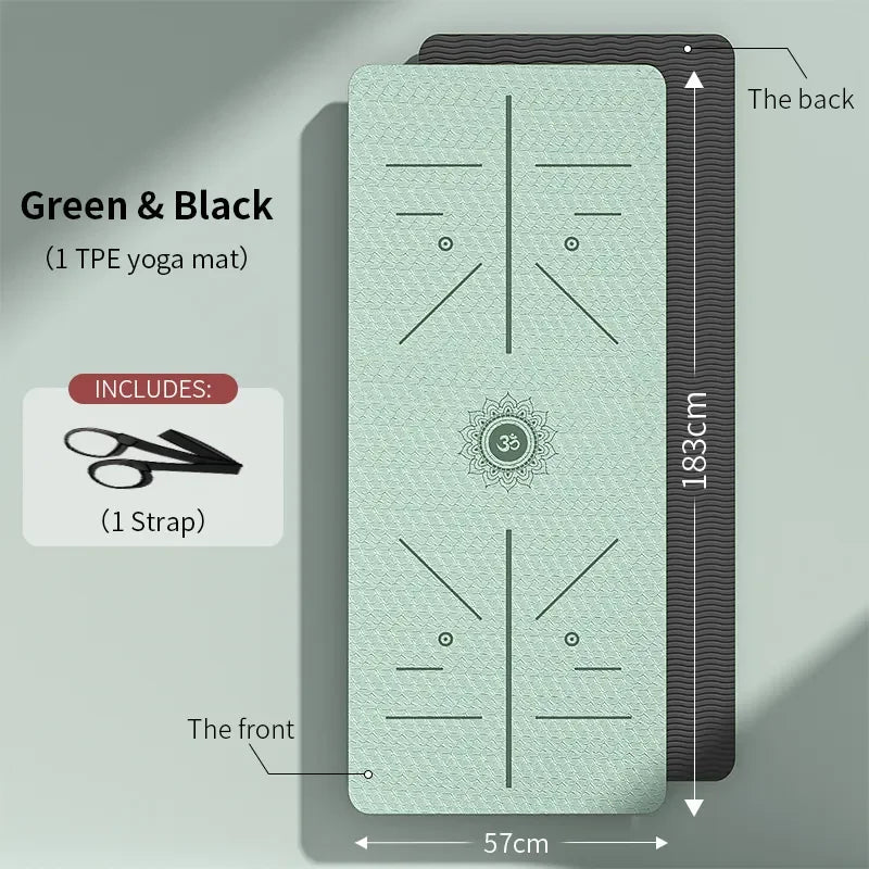 Non-Slip Yoga Mat with Carrying Strap